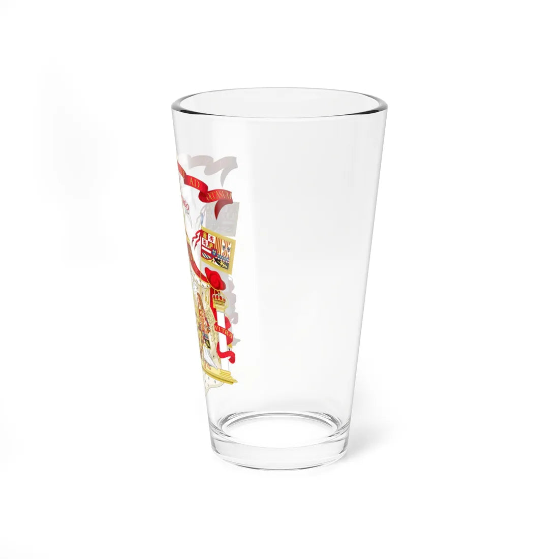 Full Ornamented Royal Coat of Arms of Spain 1700-1761 (Spain) (Coat of Arms) Pint Glass 16oz - Go Mug Yourself
