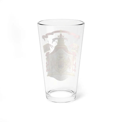 Full Ornamented Royal Coat of Arms of Spain 1700-1761 (Spain) (Coat of Arms) Pint Glass 16oz - Go Mug Yourself