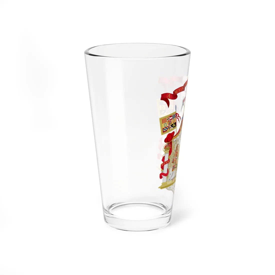 Full Ornamented Royal Coat of Arms of Spain 1761-1868 and 1874-1931 (Spain) (Coat of Arms) Pint Glass 16oz - Go Mug Yourself