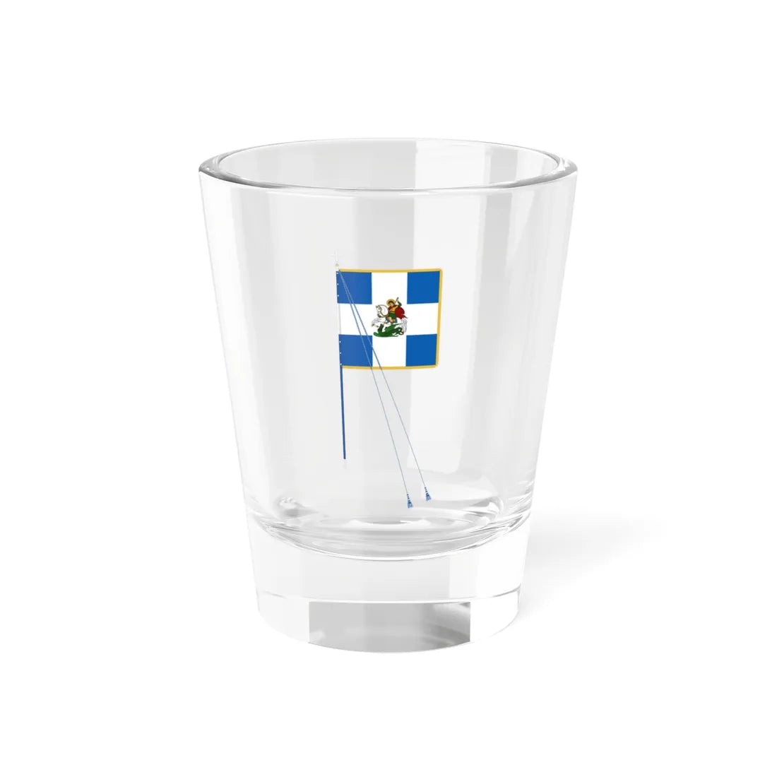Full regimental colours of the Second Hellenic Republic (Greece) Shot Glass 1.5oz 1.5oz - Go Mug Yourself