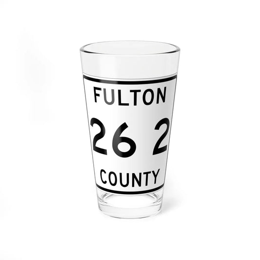 Fulton County Route 26-2 (Ohio) (Road Sign) Pint Glass 16oz 16oz - Go Mug Yourself