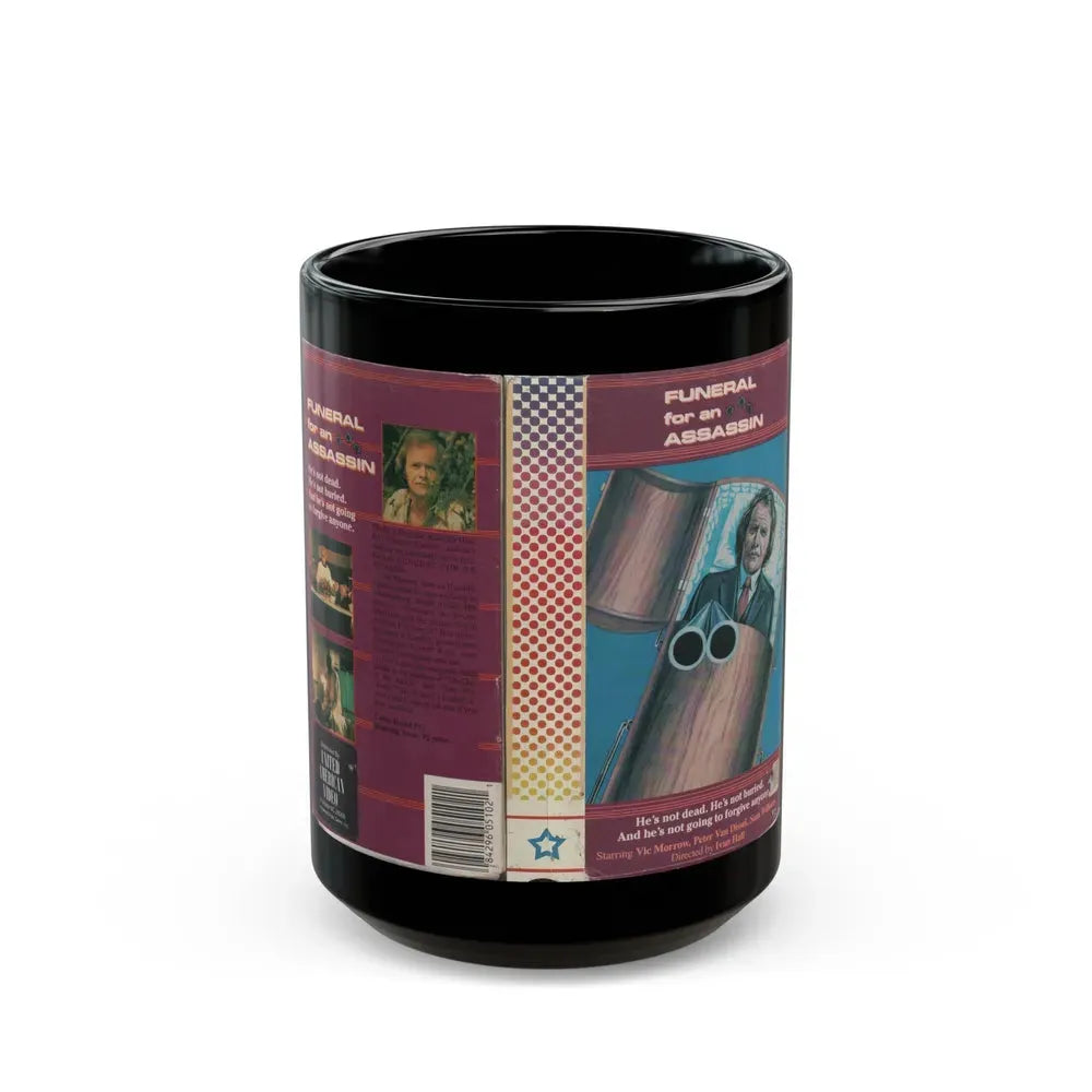 FUNERAL FOR AN ASSASSIN (VHS COVER) - Black Coffee Mug 15oz - Go Mug Yourself