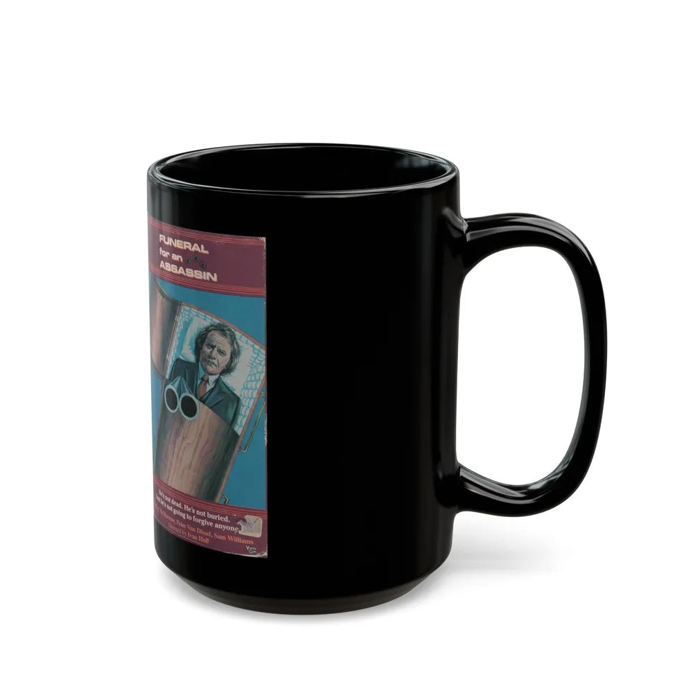 FUNERAL FOR AN ASSASSIN (VHS COVER) - Black Coffee Mug-Go Mug Yourself