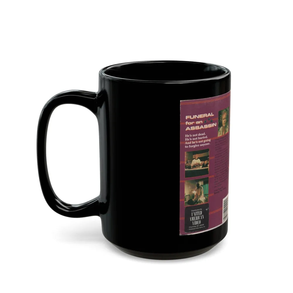 FUNERAL FOR AN ASSASSIN (VHS COVER) - Black Coffee Mug-Go Mug Yourself