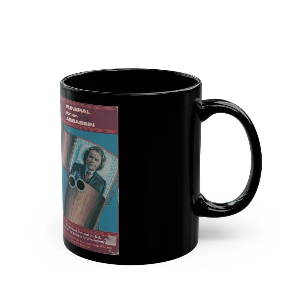 FUNERAL FOR AN ASSASSIN (VHS COVER) - Black Coffee Mug-Go Mug Yourself