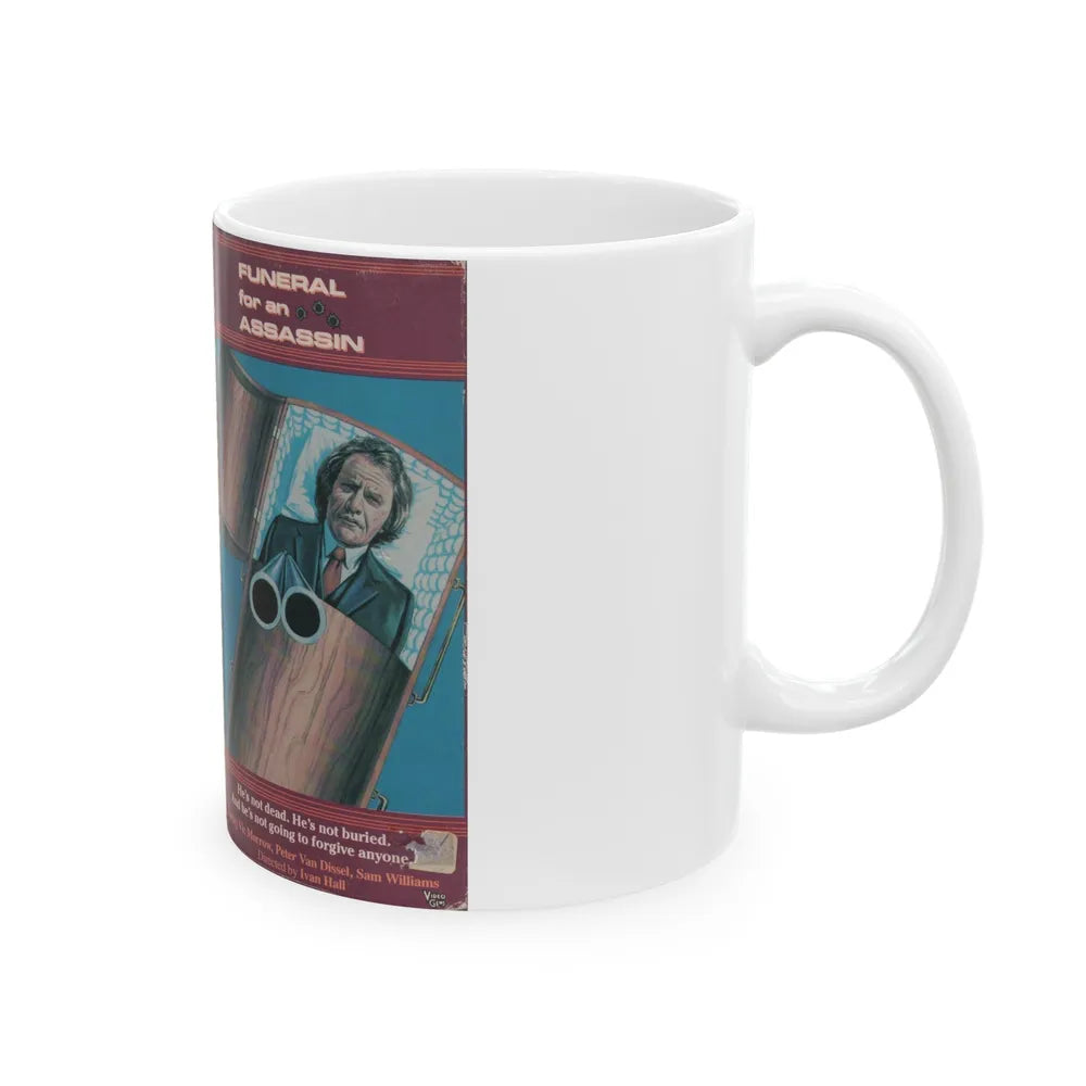 FUNERAL FOR AN ASSASSIN (VHS COVER) - White Coffee Mug-Go Mug Yourself