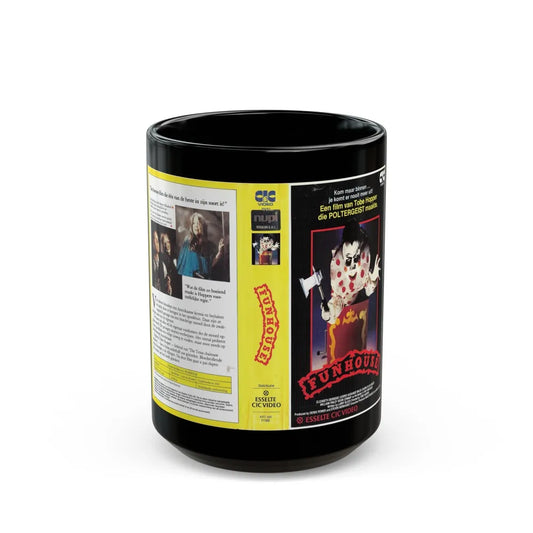 FUNHOUSE ESSELTE CIC VIDEO (VHS COVER) - Black Coffee Mug-15oz-Go Mug Yourself