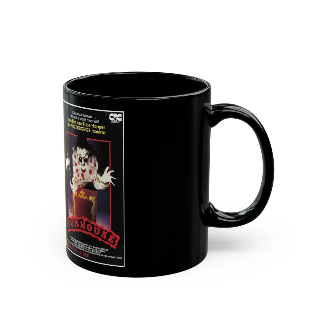 FUNHOUSE ESSELTE CIC VIDEO (VHS COVER) - Black Coffee Mug-Go Mug Yourself