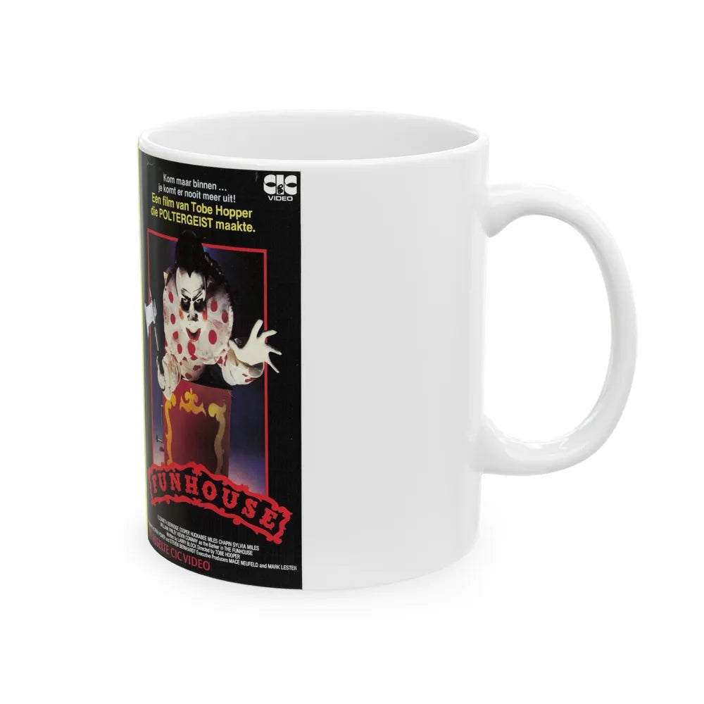 FUNHOUSE ESSELTE CIC VIDEO (VHS COVER) - White Coffee Mug-Go Mug Yourself