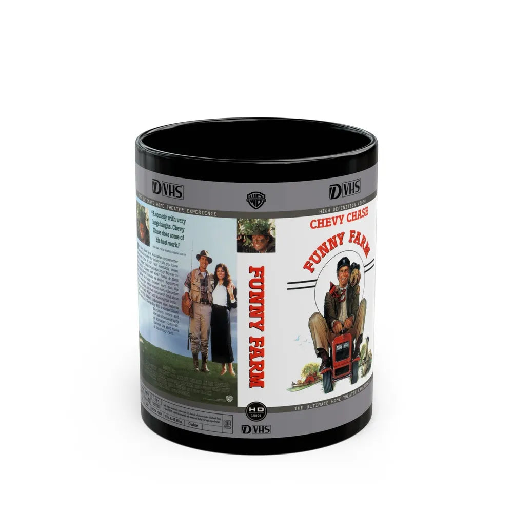 FUNNY FARM CHEVY CHASE (VHS COVER) - Black Coffee Mug-11oz-Go Mug Yourself