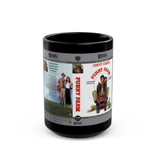 FUNNY FARM CHEVY CHASE (VHS COVER) - Black Coffee Mug-15oz-Go Mug Yourself