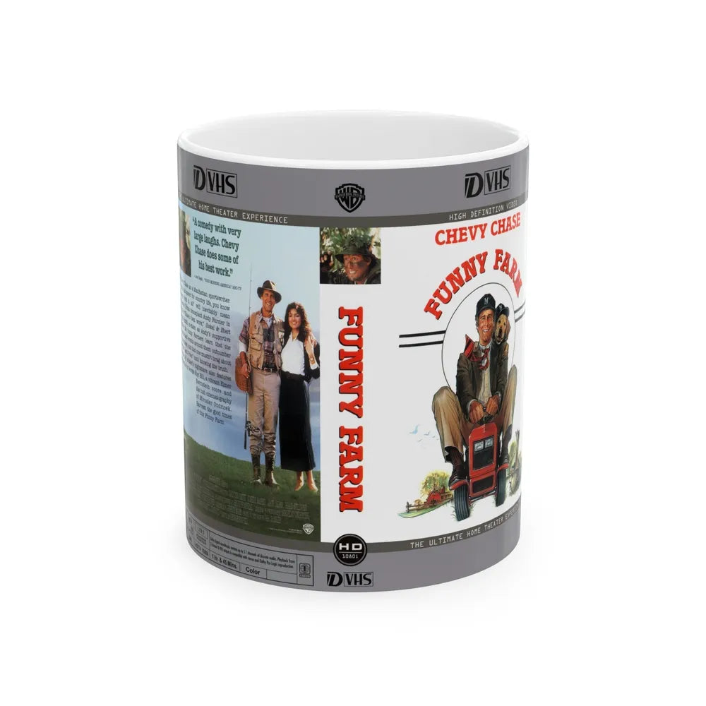 FUNNY FARM CHEVY CHASE (VHS COVER) - White Coffee Mug-11oz-Go Mug Yourself