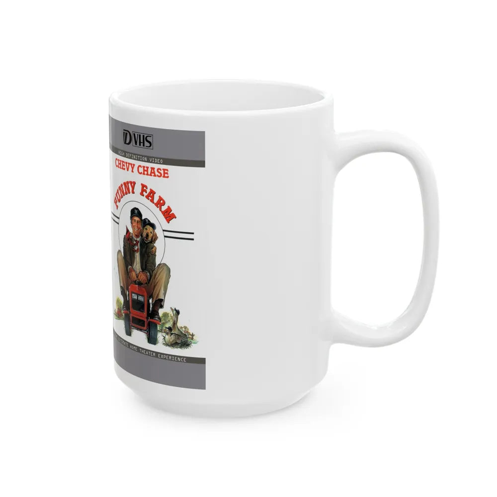 FUNNY FARM CHEVY CHASE (VHS COVER) - White Coffee Mug-Go Mug Yourself