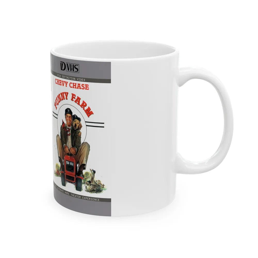 FUNNY FARM CHEVY CHASE (VHS COVER) - White Coffee Mug-Go Mug Yourself