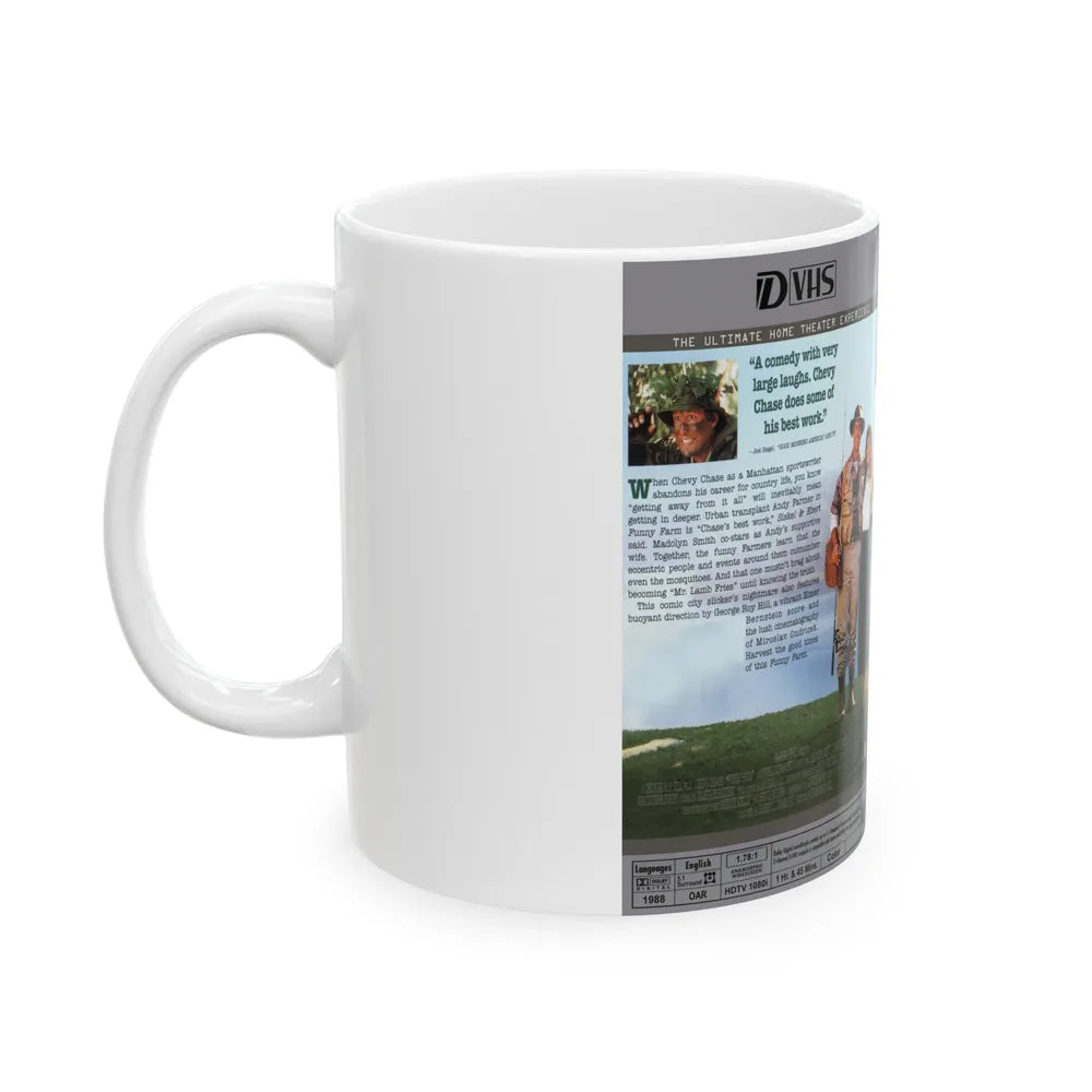 FUNNY FARM CHEVY CHASE (VHS COVER) - White Coffee Mug-Go Mug Yourself