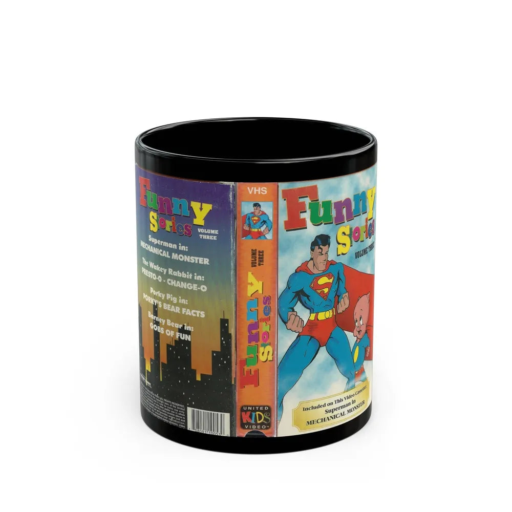 FUNNY STORIES VOLUME THREE (VHS COVER) - Black Coffee Mug-11oz-Go Mug Yourself