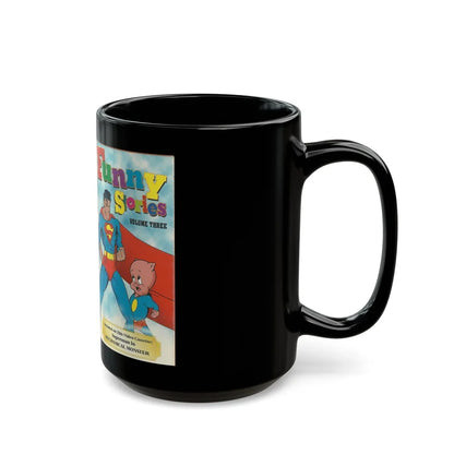 FUNNY STORIES VOLUME THREE (VHS COVER) - Black Coffee Mug-Go Mug Yourself