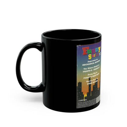 FUNNY STORIES VOLUME THREE (VHS COVER) - Black Coffee Mug-Go Mug Yourself