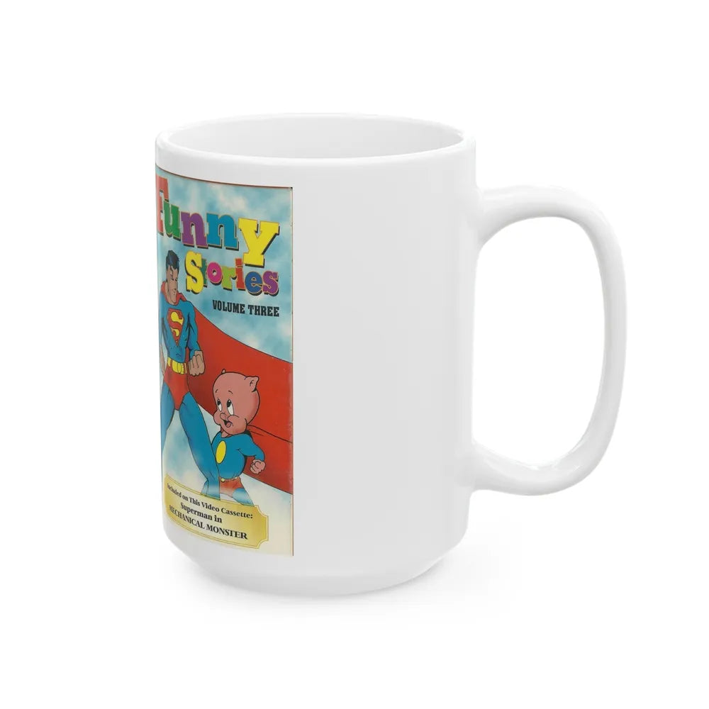 FUNNY STORIES VOLUME THREE (VHS COVER) - White Coffee Mug-Go Mug Yourself