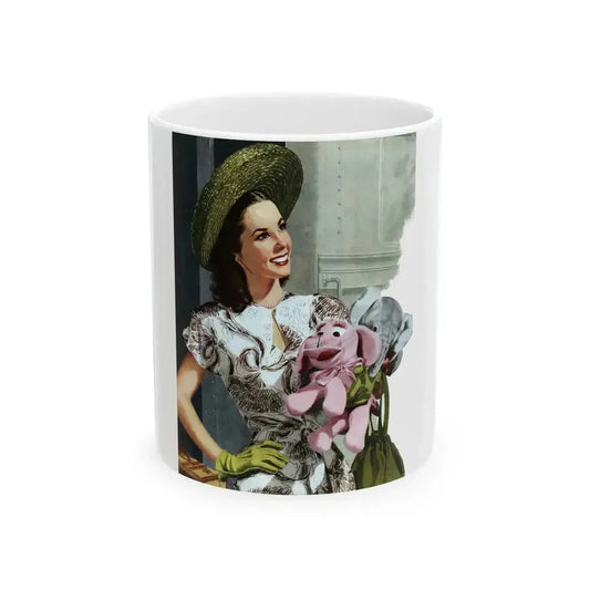 Funny That Way, Woman's Home Companion, January 1948 - White Coffee Mug 11oz - Go Mug Yourself