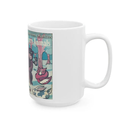 FURRY ANIMALS EDUCATIONAL FAVORITES (VHS COVER) - White Coffee Mug-Go Mug Yourself