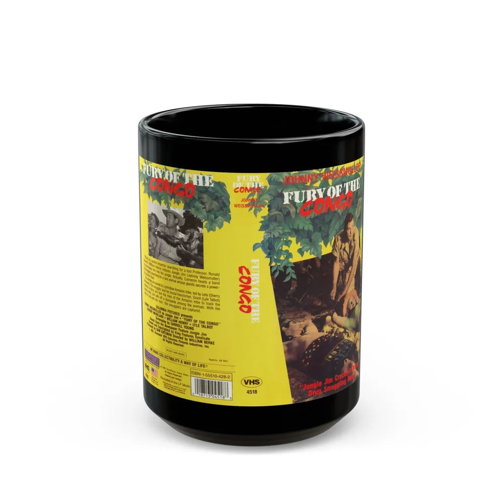 FURY OF THE CONGO (VHS COVER) - Black Coffee Mug-15oz-Go Mug Yourself