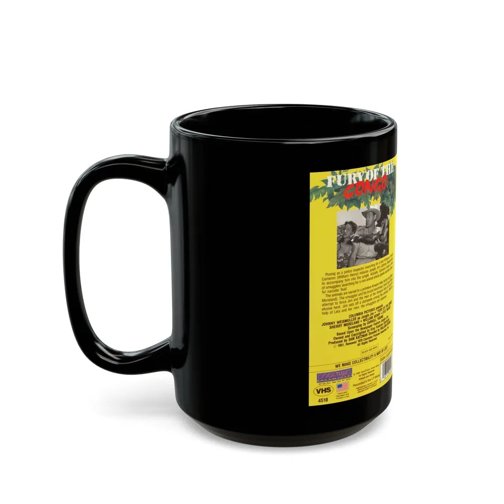 FURY OF THE CONGO (VHS COVER) - Black Coffee Mug-Go Mug Yourself