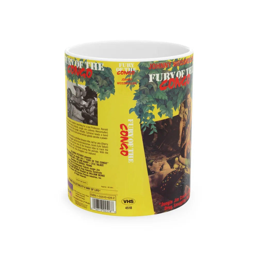 FURY OF THE CONGO (VHS COVER) - White Coffee Mug-11oz-Go Mug Yourself