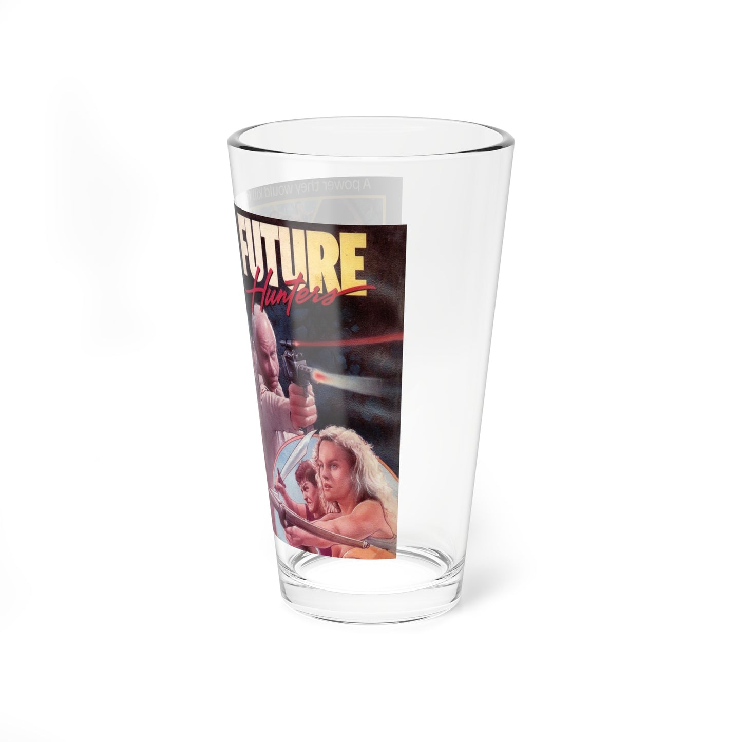 FUTURE HUNTERS (VHS COVER) Pint Glass 16oz-Go Mug Yourself