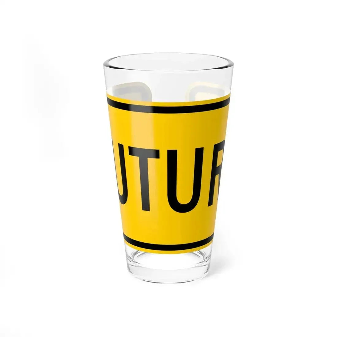 Future plate Wyoming (Wyoming) (Road Sign) Pint Glass 16oz 16oz - Go Mug Yourself