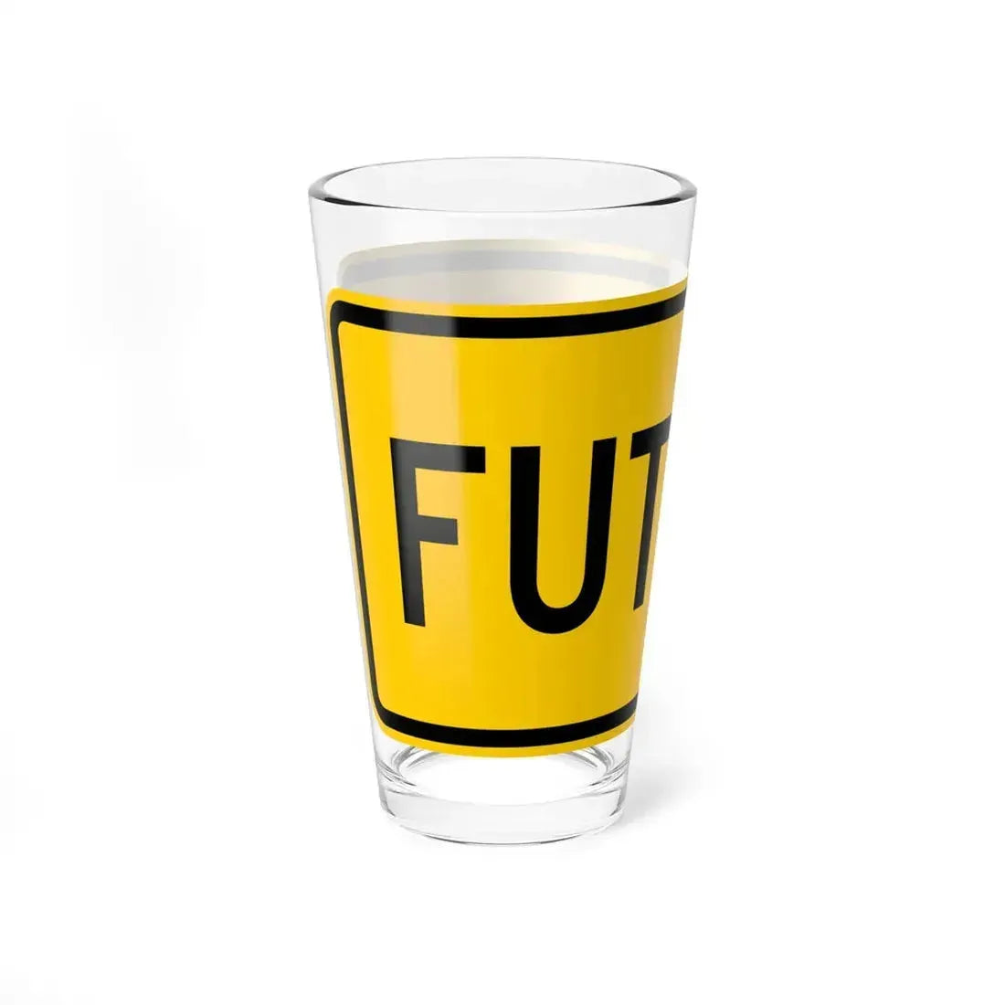 Future plate Wyoming (Wyoming) (Road Sign) Pint Glass 16oz - Go Mug Yourself