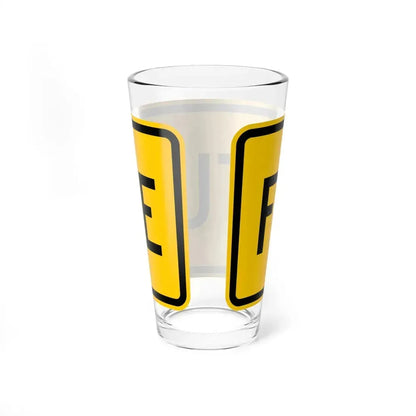 Future plate Wyoming (Wyoming) (Road Sign) Pint Glass 16oz - Go Mug Yourself
