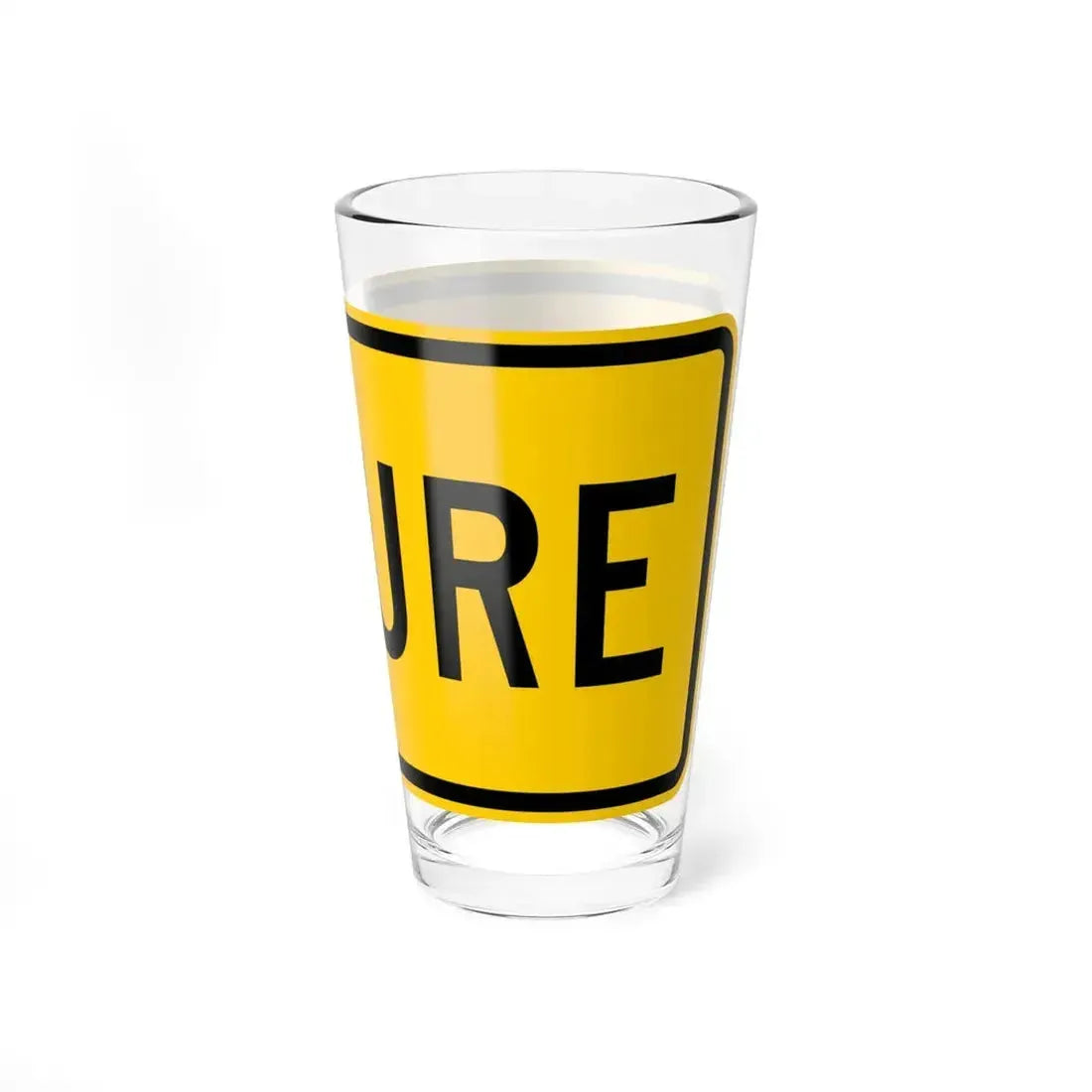 Future plate Wyoming (Wyoming) (Road Sign) Pint Glass 16oz - Go Mug Yourself