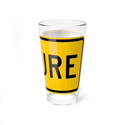 Future plate Wyoming (Wyoming) (Road Sign) Pint Glass 16oz - Go Mug Yourself