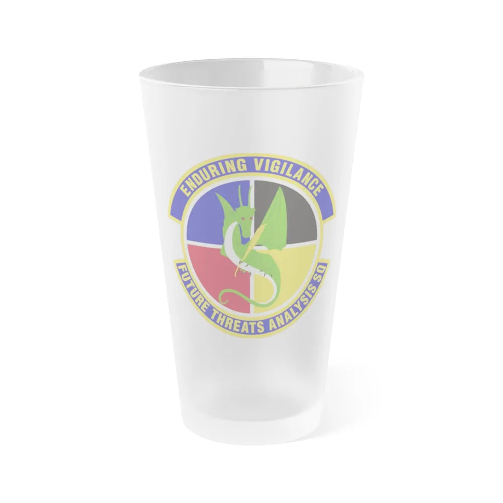 Future Threats Analysis Squadron (U.S. Air Force) Frosted Pint Glass 16oz-16oz-Frosted-Go Mug Yourself