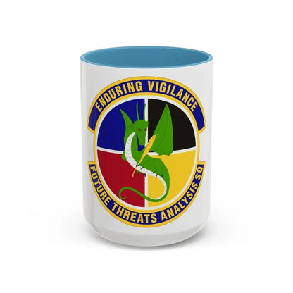 Future Threats Analysis Squadron (U.S. Air Force) Accent Coffee Mug 15oz Light Blue - Go Mug Yourself