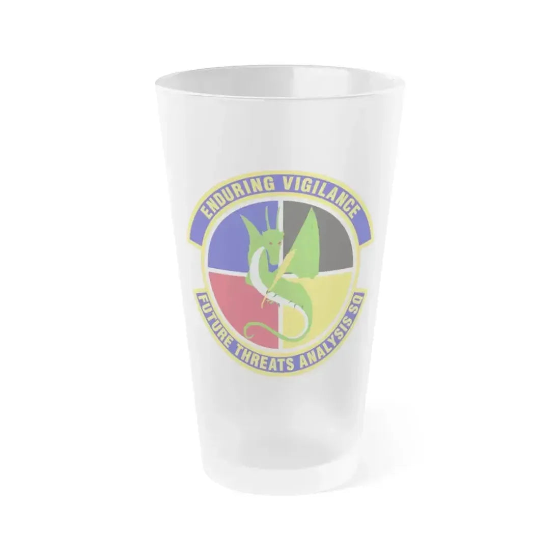 Future Threats Analysis Squadron (U.S. Air Force) Frosted Pint Glass 16oz 16oz Frosted - Go Mug Yourself