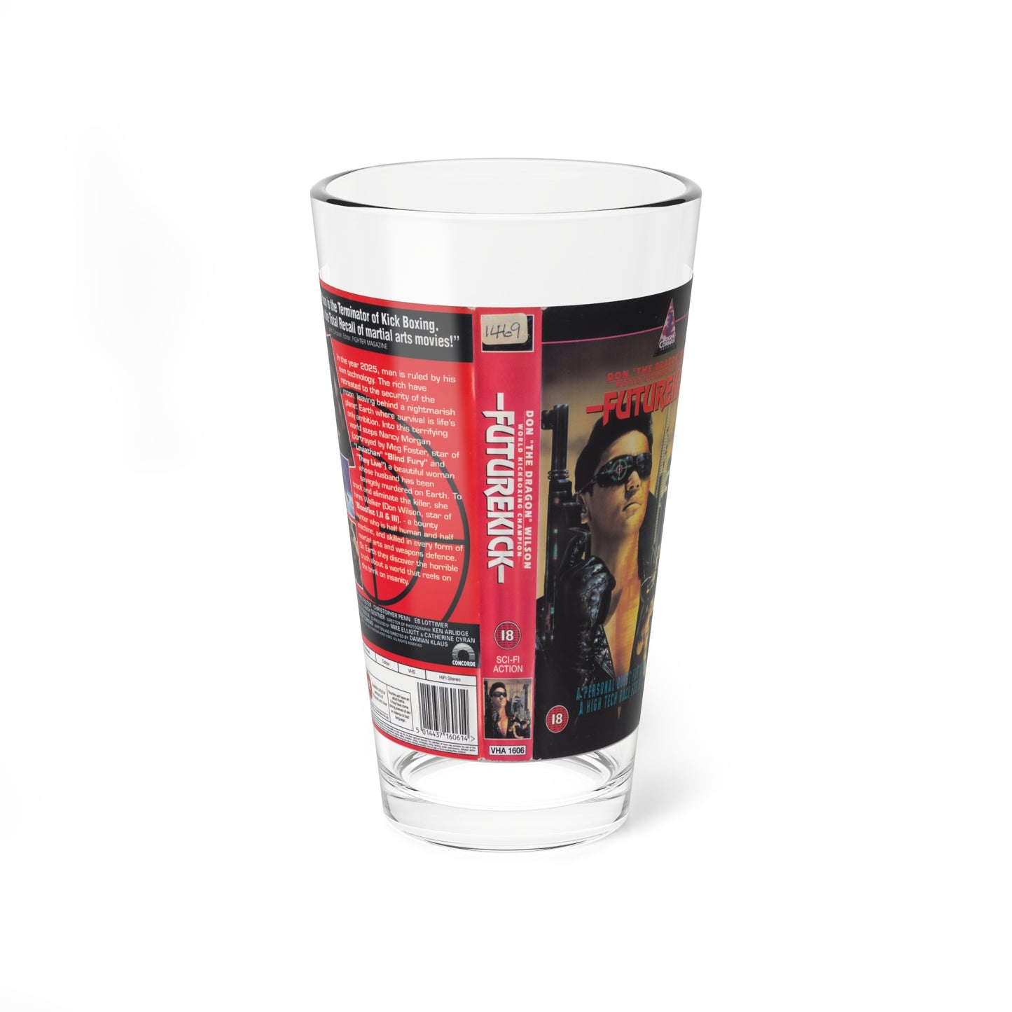 FUTUREKICK (VHS COVER) Pint Glass 16oz-16oz-Go Mug Yourself