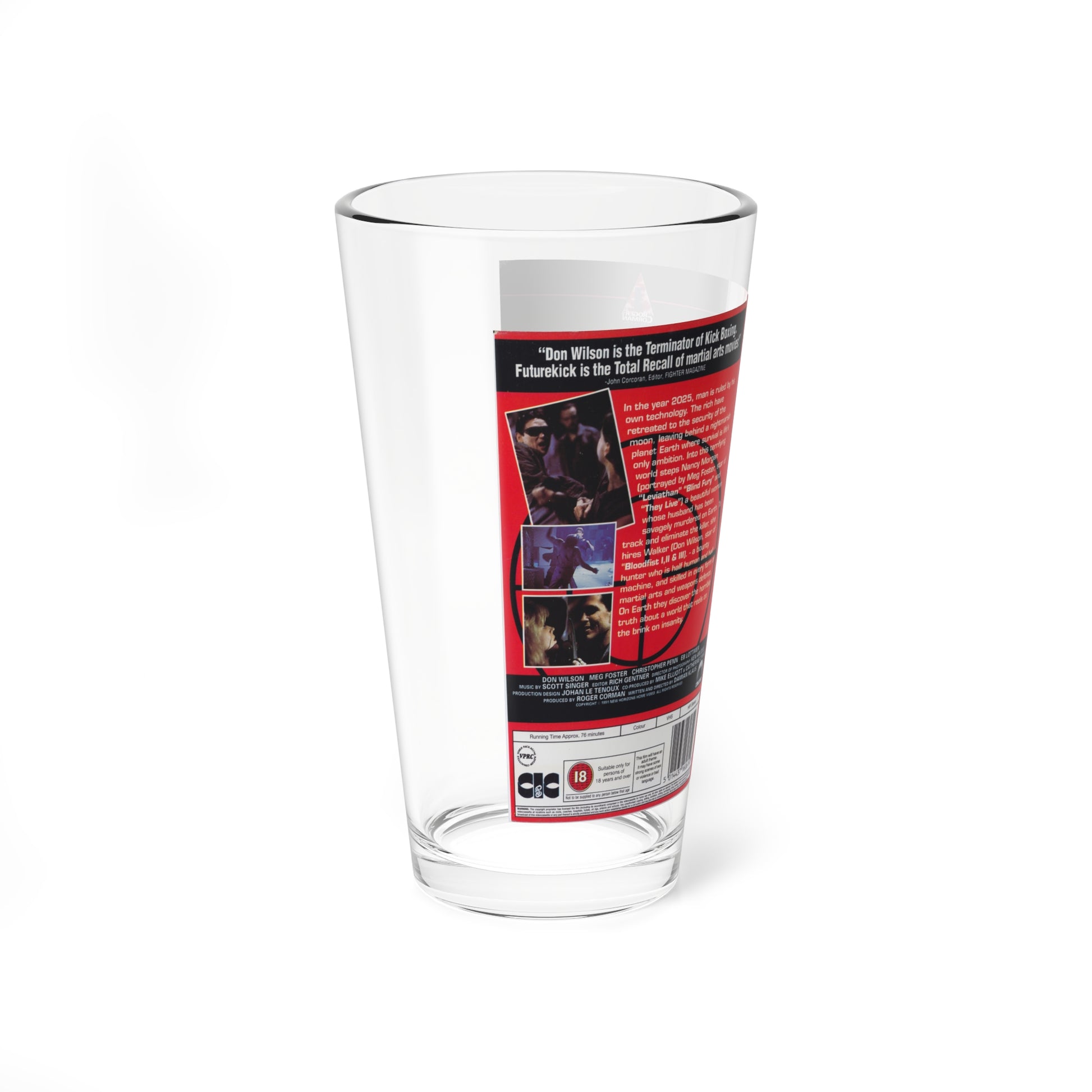 FUTUREKICK (VHS COVER) Pint Glass 16oz-Go Mug Yourself