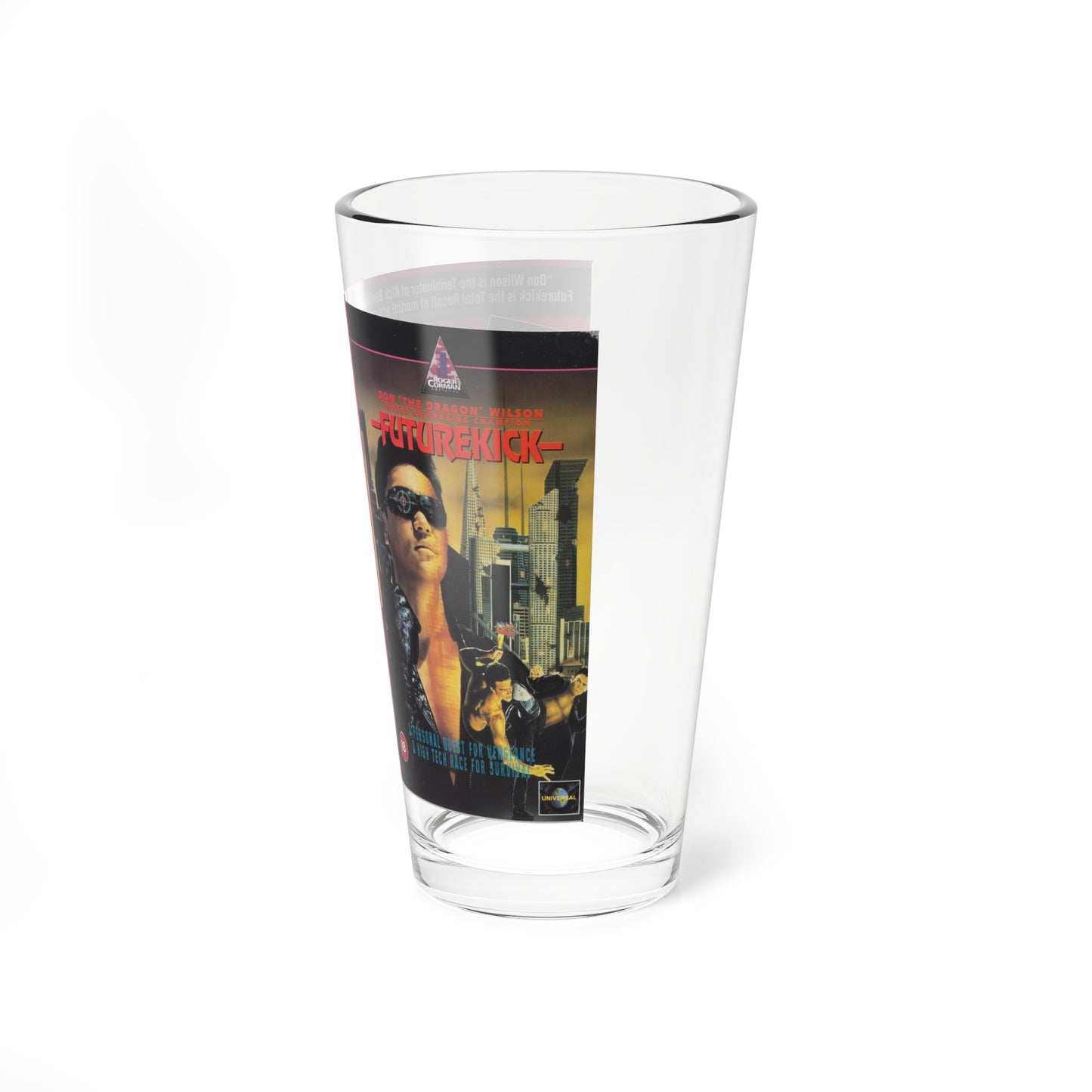 FUTUREKICK (VHS COVER) Pint Glass 16oz-Go Mug Yourself