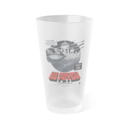 FUTUREWORLD (FRENCH 2) 1976 Movie Poster - Frosted Pint Glass 16oz-16oz-Frosted-Go Mug Yourself