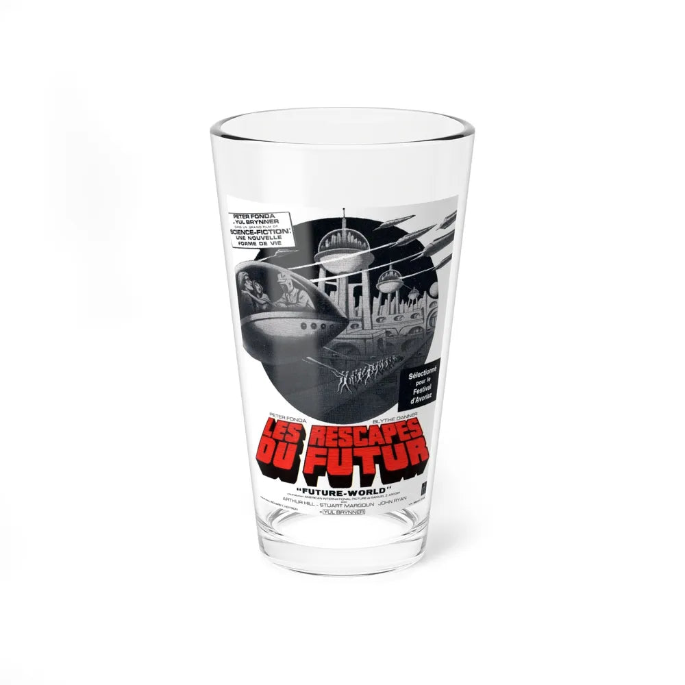 FUTUREWORLD (FRENCH 2) 1976 Movie Poster - Pint Glass 16oz 16oz - Go Mug Yourself