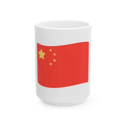 Fxemoji u1F1E8 1F1F3 (China) White Coffee Mug 15oz - Go Mug Yourself