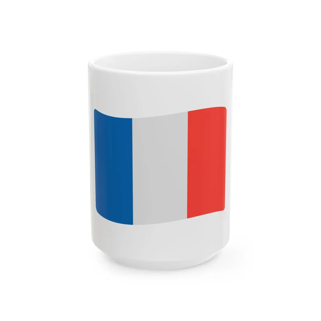 Fxemoji u1F1EB 1F1F7 (France) White Coffee Mug 15oz - Go Mug Yourself
