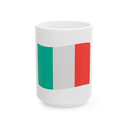 Fxemoji u1F1EE 1F1F9 (Italy) White Coffee Mug 15oz - Go Mug Yourself