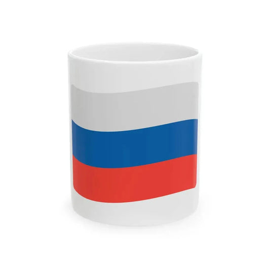Fxemoji u1F1F7 1F1FA (Russia) White Coffee Mug 11oz - Go Mug Yourself