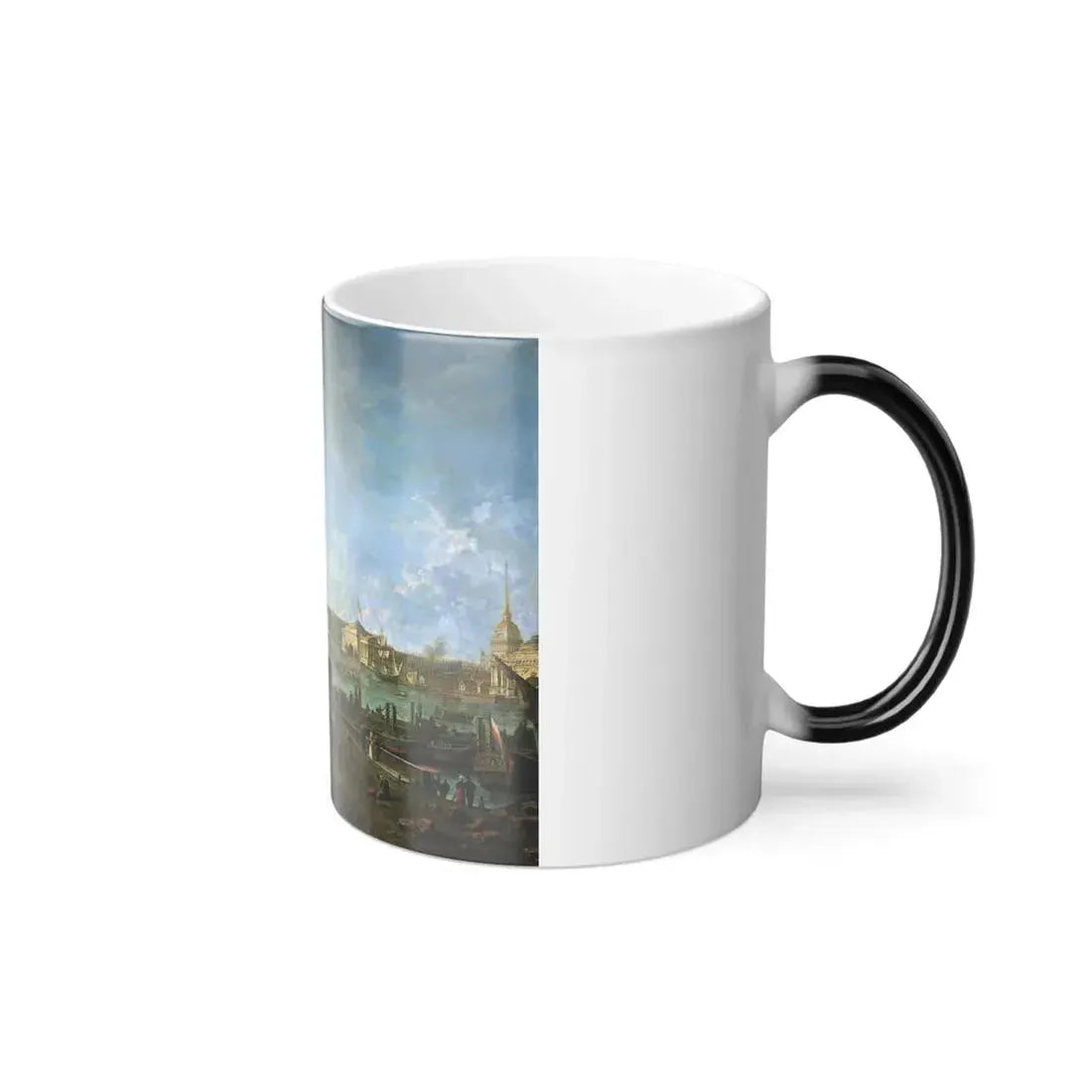 Fyodor Alexeyev (1753-1824) The Admiralty and the Winter Palace viewed from the Military College - Oil o-0 - Color Changing Mug 11oz - Go Mug Yourself