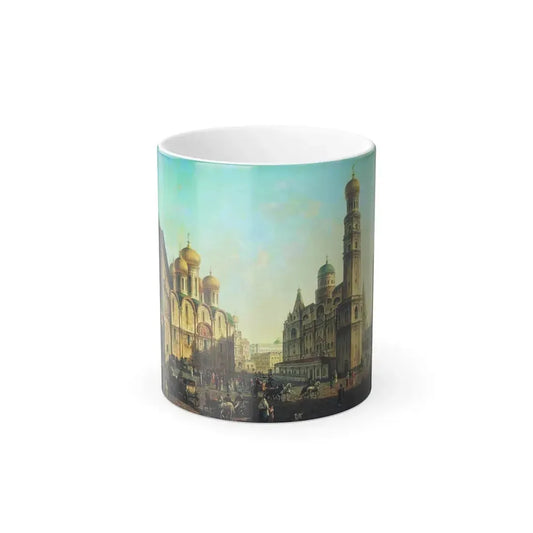 Fyodor Alexeyev (1753-1824) The Cathedral Square in the Moscow Kremlin - Oil on Canvas - Color Changing Mug 11oz 11oz - Go Mug Yourself