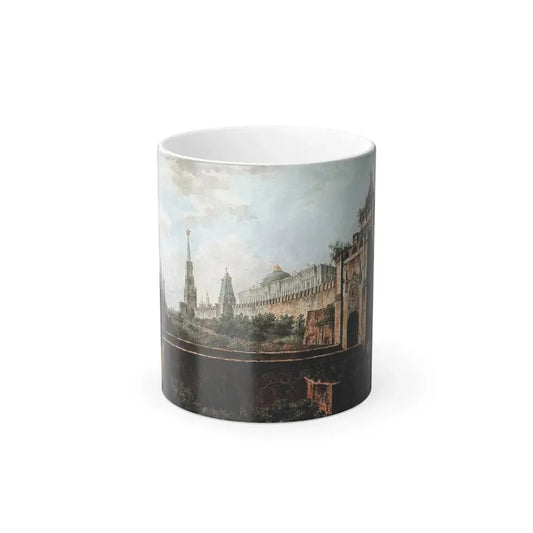 Fyodor Alexeyev (1753-1824) View of Nikolskaya tower and gates of Moscow Kremlin and the moat in place o-0 - Color Changing Mug 11oz 11oz - Go Mug Yourself