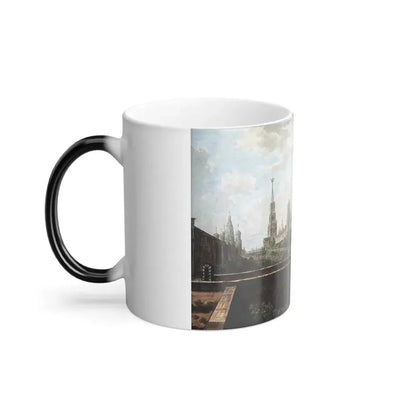 Fyodor Alexeyev (1753-1824) View of Nikolskaya tower and gates of Moscow Kremlin and the moat in place o-0 - Color Changing Mug 11oz - Go Mug Yourself